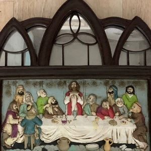 Beautiful religious wall mirror art.